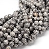 Natural Map Stone Beads Strands X-G-P075-15-8mm-1