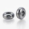 Synthetic Non-magnetic Hematite European Beads G-T094-11J-2