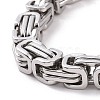 Tarnish Resistant 201 Stainless Steel Byzantine Chain Bracelets BJEW-V0345-01-2