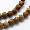 Natural Wood Lace Stone Beads Strands G-I199-17-8mm-5