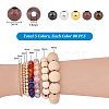400Pcs 5 Colors Brass Smooth Round Beads KK-PH0010-74-2