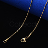 PVD Vacuum Plating 304 Stainless Steel Boston Link Chain Necklace NJEW-S420-006C-G-1