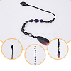 2Pcs Gemstone & Glass Dowsing Pendulums PALLOY-FI00004-4