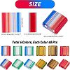 240Pcs 6 Colors 2-Hole Glass Seed Beads SEED-NB0001-24-6