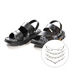8Pcs 4 Styles Gothic Style Skull Wing Iron Twisted Boot Strap Chains for Halloween FIND-AB00066-6