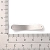 Non-Tarnish 304 Stainless Steel Brushed Curved Rectangle Connector Charms STAS-R222-03P-3