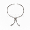 Tarnish Resistant Adjustable 304 Stainless Steel Slider Bracelets Making X-STAS-T050-030P-1