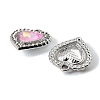 UV Plating Alloy Glass Pendants FIND-K032-16P-3