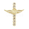 Easter Theme Brass Micro Pave Cubic Zirconia Pendants KK-Z123-04G-1