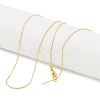 0.5mm Rack Plating Brass Box Chain Adjustable Slider Necklaces for Women Men LS-MAK-L044-52G-2