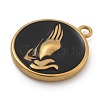 304 Stainless Steel Enamel Pendants STAS-M084-09G-02-2
