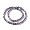 Electroplate Glass Beads Strands GLAA-E036-13-M-4