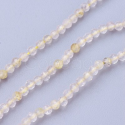 Natural Gold Rutilated Quartz Beads Strands G-F619-10A-2mm-1
