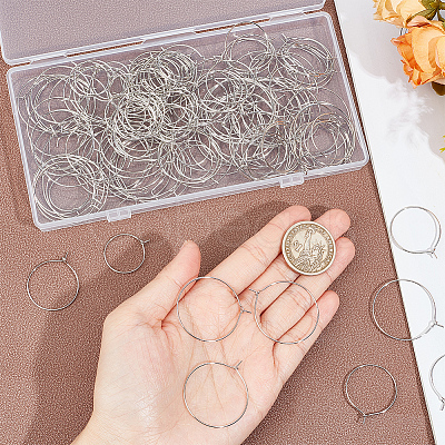 160Pcs 4 Style Brass Wine Glass Charm Rings KK-SP0001-33P-1