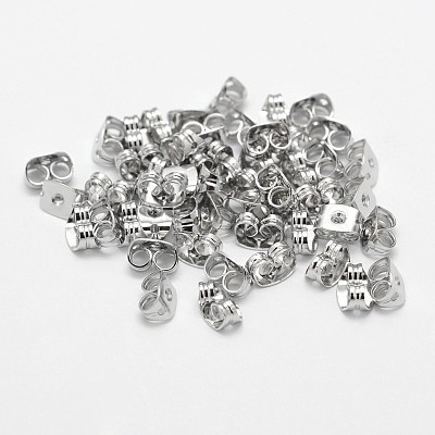 Brass Ear Nuts KK-M163-06P-NR-1