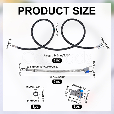 Plastic Sink Drain Pipe Connector AJEW-WR0003-68-1