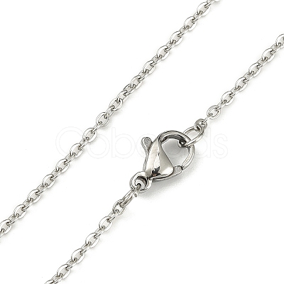 Tarnish Resistant Classic Plain 304 Stainless Steel Mens Womens Cable Chains Necklaces X1-STAS-S029-02-1