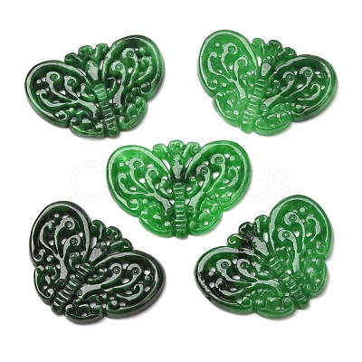 Dyed Natural Myanmar Jade Carved Pendants GG-CBABA9C-01-1
