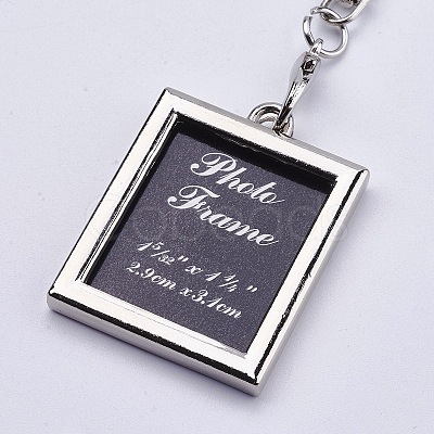 Mini Alloy Photo Frame Keychain KEYC-WH0004-01P-1
