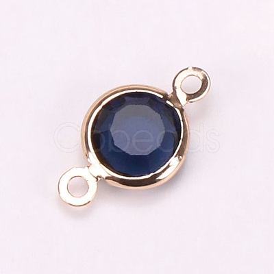 Brass Pave Glass Connector Charms FIND-WH0420-93KCG-06-1