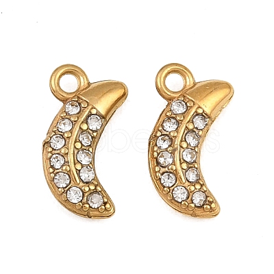 304 Stainless Steel Rhinestone Pendants RB-CBABFDA-06G-1