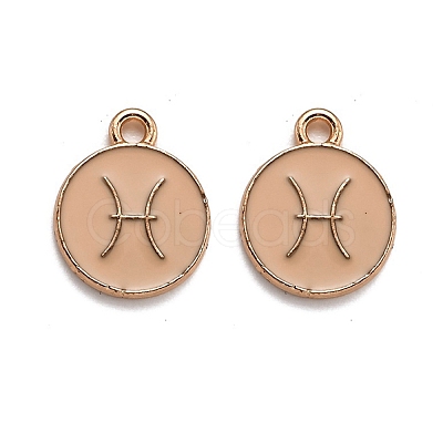 Alloy Enamel Pendants ENAM-S124-01B-10H-1
