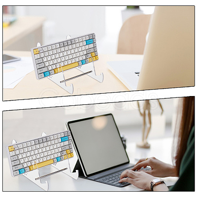 3-Tier Transparent Acrylic Keyboard Stands ODIS-WH0002-33P-1