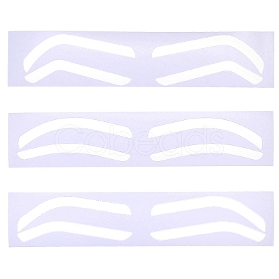 60Pcs 3 Styles Plastic Eyebrow Tattoo Practice Skin AJEW-CP0009-58B-1