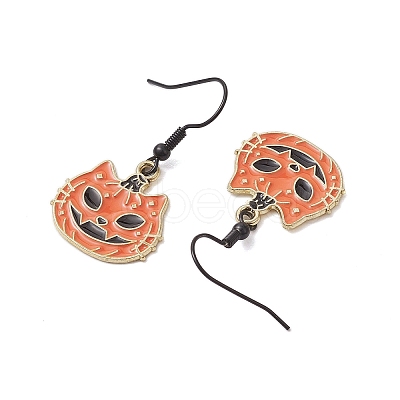 Halloween Alloy Enamel Dangle Earrings EJEW-JE06063-1