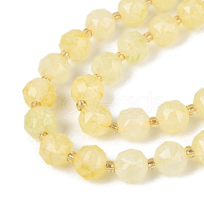 Ombre Effect Dyed Transparent Crackle Glass Beads Strands GLAA-Q111-10MM-07-1