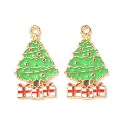 Christmas Alloy Enamel Pendants ENAM-D047-17G-07-1
