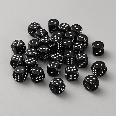 Opaque Acrylic Beads OACR-WH20002-08A-1
