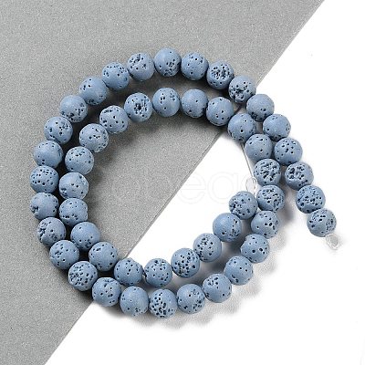 Synthetic Lava Rock Dyed Beads Strands G-H311-08B-06-1