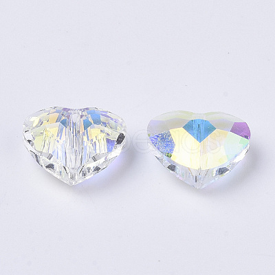 Transparent K9 Glass Beads GGLA-S056-7x8-001AB-1