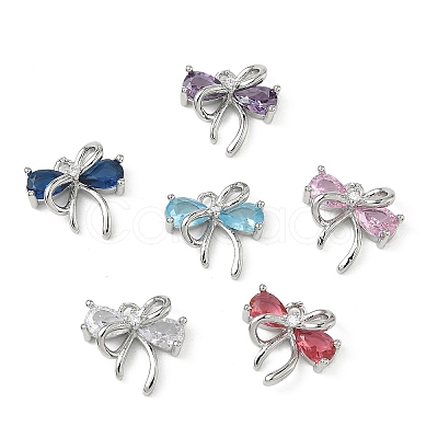 Brass Micro Pave Cubic Zirconia Charms KK-A300-01P-1