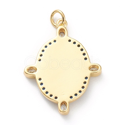 Brass Micro Pave Cubic Zirconia Pendants ZIRC-P200-11A-G02-1