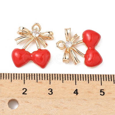 Brass Micro Pave Cubic Zirconia Pendants KK-S532-09KCG-1