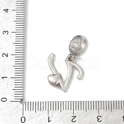 Brass European Dangle Charms KK-Z097-01V-GP-1