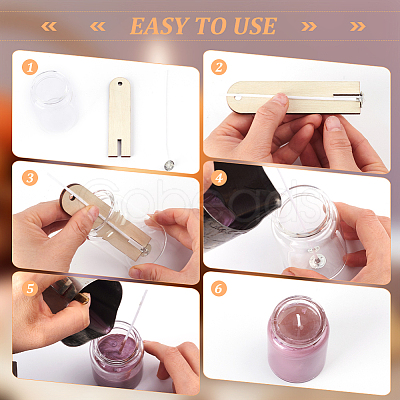 2 Sets Arch Plywood Candle Wick Holders TOOL-BC0002-63-1
