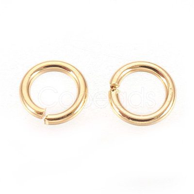 304 Stainless Steel Open Jump Rings X-STAS-R091-01G-1