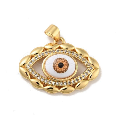 Brass Micro Pave Cubic Zirconia Pendants KK-B059-44G-D-1