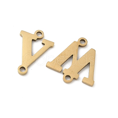 26Pcs 26 Styles 201 Stainless Steel Laser Cut Letter A~Z Links STAS-P428-16G-1