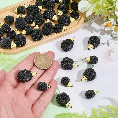 40Pcs 2 Styles Resin Hedgehog Display Decoration DJEW-SP0001-42-1