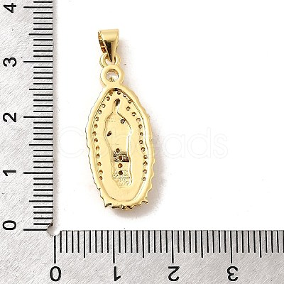 Brass Micro Pave Cubic Zirconia Pendants KK-A266-30G-1