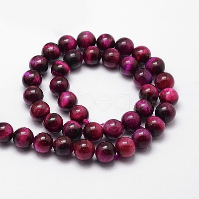 Natural Tiger Eye Bead Strands G-G735-23-12mm-04-1