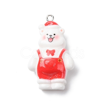 Christmas Opaque Resin Pendants RESI-A049-05M-1