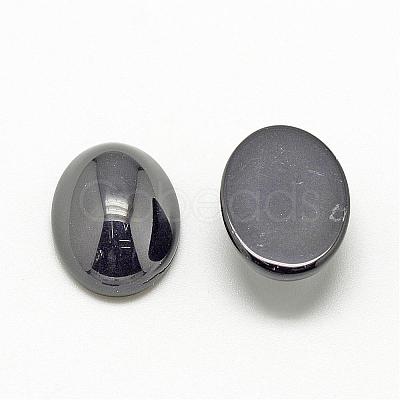 Natural Black Stone Cabochons G-R415-14x10-46-1