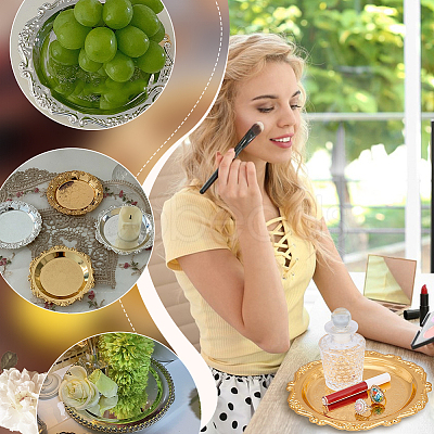 Iron Serving Trays DIY-WH0888-445G-1