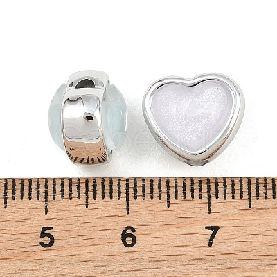 Platinum Plated Opaque Acrylic Beads AC-CBA15BB-10-1