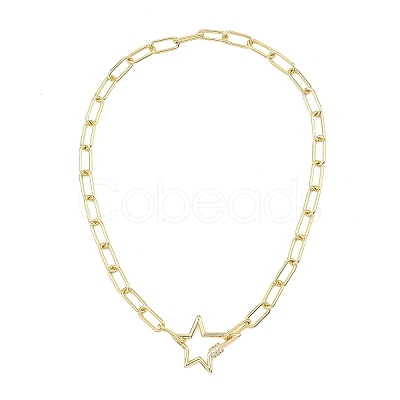 304 Stainless Steel Paperclip Chain Necklaces NJEW-JN06369-02-1